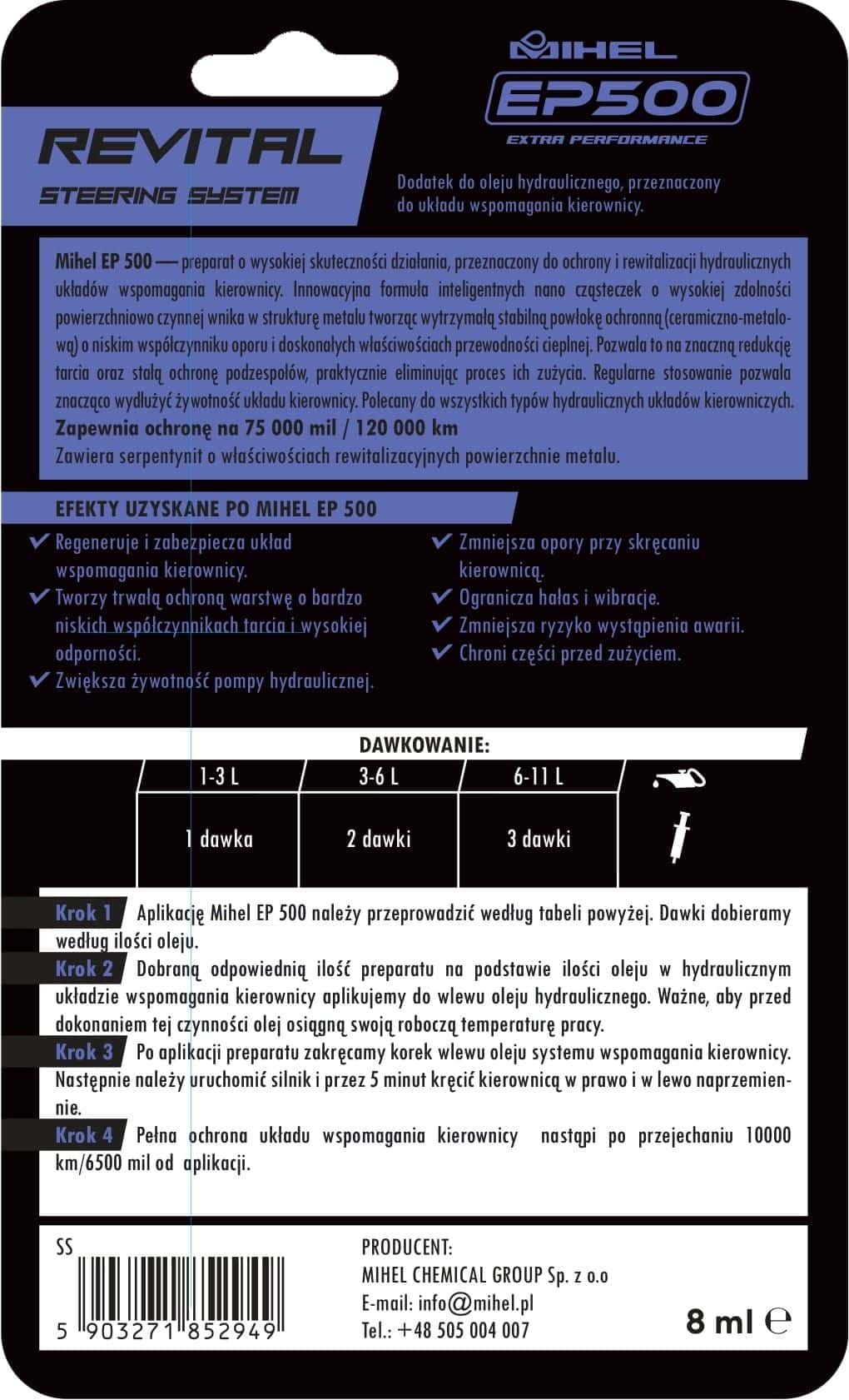 Dawkowanie produktu
